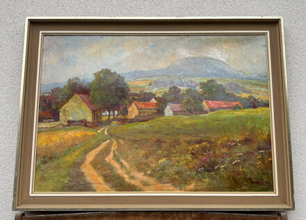 VESNIČKA S HOROU ŘÍP V DÁLI - KUNTOŠ LADISLAV