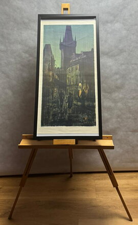 NOČNÍ PRAHA MALOSTRANSKÁ MOSTECKÁ VĚŽ - MÁCHA JAN