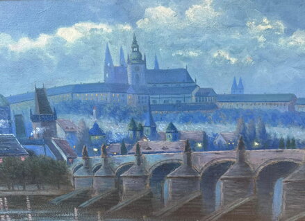 PRAHA PRAŽSKÝ HRAD V NOCI - NOVÁK KAREL