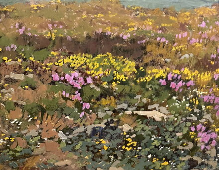 KVETOUCÍ LOUKA S VŘESEM - PANUŠKA JAROSLAV