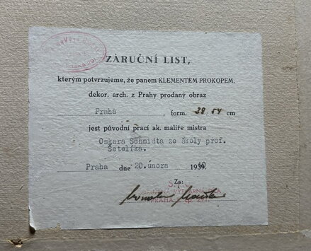 PRAŽSKÉ PANORAMA S CHRÁMEM SVATÉHO MIKULÁŠE ZE SEMINÁŘSKÉ ZAHRADY - SCHMIDT OSKAR