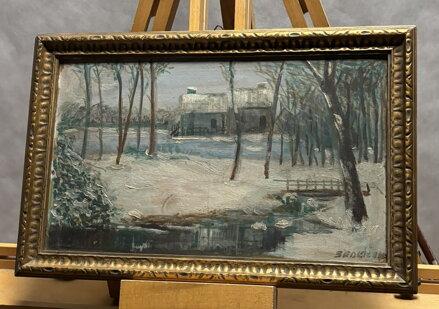 ZIMA U POTOKA ZA VSÍ - SEDLÁČEK