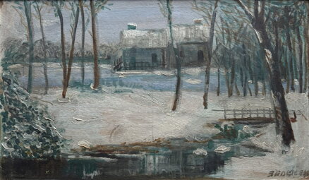 ZIMA U POTOKA ZA VSÍ - SEDLÁČEK