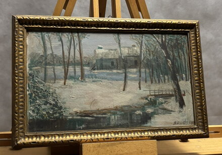 ZIMA U POTOKA ZA VSÍ - SEDLÁČEK