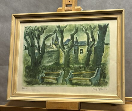 POHLED NA CHRUDIM PŘES HRADBY - SIGMUND ZDENĚK