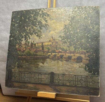 PRAHA POHLED NA HRADČANY OD VLTAVY - ŠIMŮNEK JAROSLAV