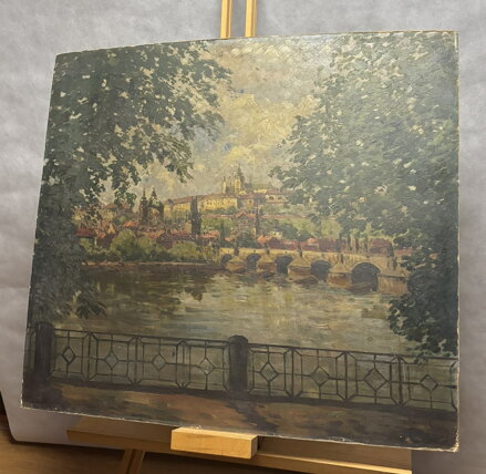 PRAHA POHLED NA HRADČANY OD VLTAVY - ŠIMŮNEK JAROSLAV