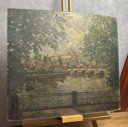 PRAHA POHLED NA HRADČANY OD VLTAVY - ŠIMŮNEK JAROSLAV