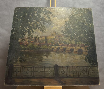 PRAHA POHLED NA HRADČANY OD VLTAVY - ŠIMŮNEK JAROSLAV