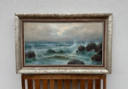 MOŘE - VLNY U SKALISEK - ŠOUREK FRANTIŠEK