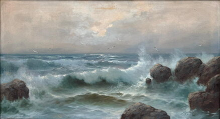 MOŘE - VLNY U SKALISEK - ŠOUREK FRANTIŠEK