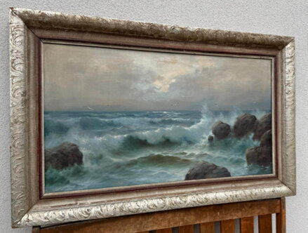 MOŘE - VLNY U SKALISEK - ŠOUREK FRANTIŠEK