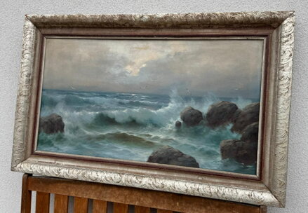 MOŘE - VLNY U SKALISEK - ŠOUREK FRANTIŠEK