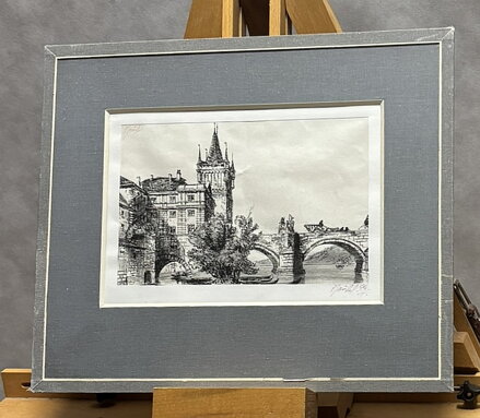 MALOSTRANSKÁ MOSTECKÁ VĚŽ A ČÁST KARLOVA MOSTU V PRAZE - ŠPAŇHEL