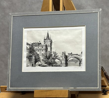 MALOSTRANSKÁ MOSTECKÁ VĚŽ A ČÁST KARLOVA MOSTU V PRAZE - ŠPAŇHEL