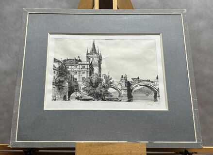 MALOSTRANSKÁ MOSTECKÁ VĚŽ A ČÁST KARLOVA MOSTU V PRAZE - ŠPAŇHEL