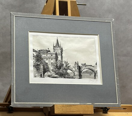 MALOSTRANSKÁ MOSTECKÁ VĚŽ A ČÁST KARLOVA MOSTU V PRAZE - ŠPAŇHEL