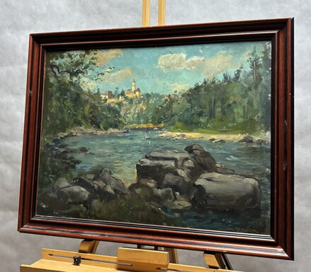 HRAD ZVÍKOV NAD VLTAVOU PŘED ZATOPENÍM - STEHLÍK KAREL