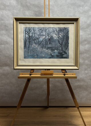 MILEVSKO PODLED Z PŘÍRODY ZA MĚSTEM - REPRODUKCE - STEHLÍK KAREL