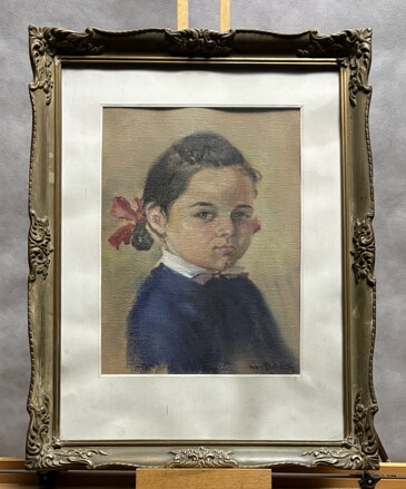 PORTRÉT HOLČIČKY S MAŠLEMI - STEHLÍK KAREL