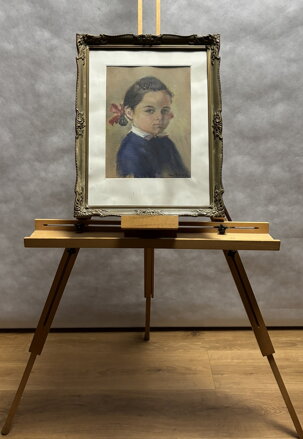 PORTRÉT HOLČIČKY S MAŠLEMI - STEHLÍK KAREL