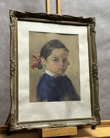 PORTRÉT HOLČIČKY S MAŠLEMI - STEHLÍK KAREL