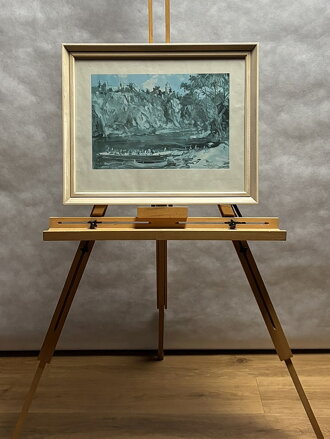 VLTAVA POD ZVÍKOVEM PŘED ZATOPENÍM - REPRODUKCE - STEHLÍK KAREL