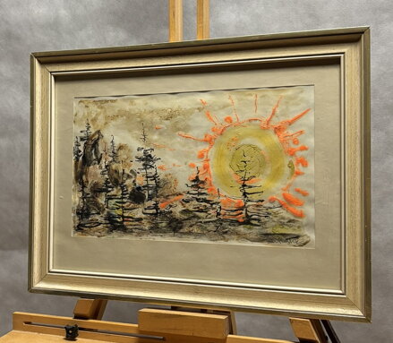 ZÁPAD SLUNCE NAD STROMY - STEHLÍK KAREL