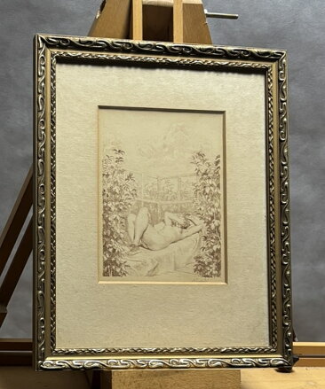 DÍVČÍ AKT V ZAHRADĚ - ŠVABINSKÝ MAX