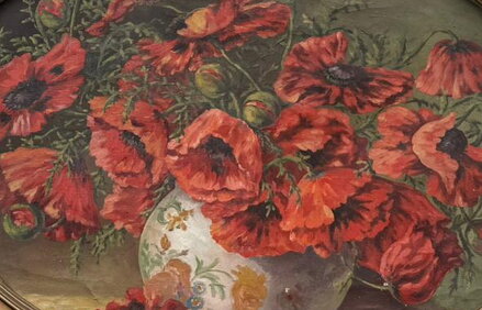 VLČÍ MÁKY VE VÁZE - SIGNOVÁN