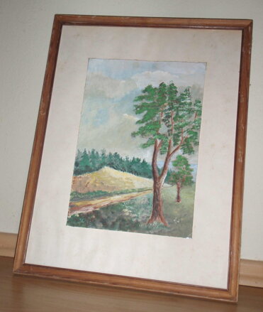 STROMY V LETNÍ KRAJINĚ - NEZNÁMÝ AUTOR