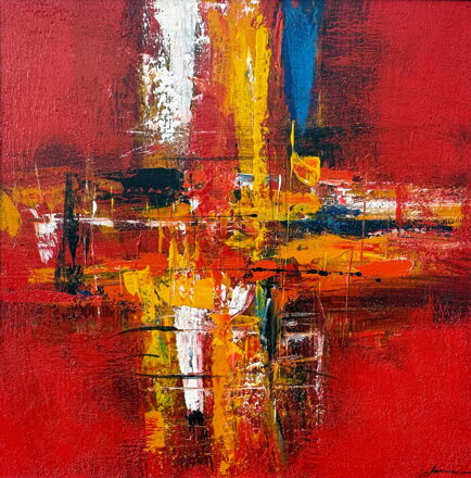 ABSTRAKTNÍ EXPRESIONISTICKÁ MALBA - SIGNOVÁN