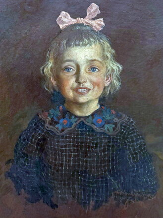 PORTRÉT HOLČIČKY S MAŠLÍ - ADÁMEK FERDINAND