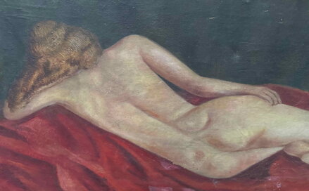 AKT LEŽÍCÍ ŽENY ZEZADU - NEZNÁMÝ AUTOR AKT LEŽÍCÍ ŽENY ZEZADU - NEZNÁMÝ AUTOR