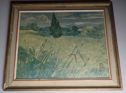 ZELENÉ PŠENIČNÉ POLE S CYPŘIŠEM - REPRODUKCE - VAN GOGH VINCENT WILLEM