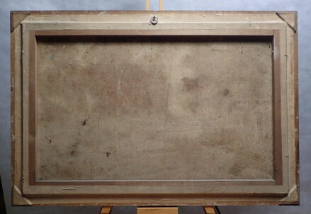 BABKA S KLESTÍM V PODZIMNÍ KRAJINĚ - NEZNÁMÝ AUTOR