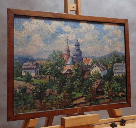 MALEBNÁ VES S KOSTELÍKEM - BAKEŠ