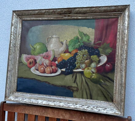 BOHATÉ ZÁTIŠÍ S OVOCEM - BERGHAUER /HORYNA/ BOHUMIL BOHATÉ ZÁTIŠÍ S OVOCEM - BERGHAUER /HORYNA/ BOHUMIL