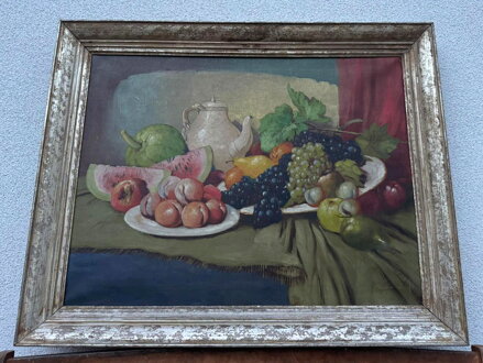 BOHATÉ ZÁTIŠÍ S OVOCEM - BERGHAUER /HORYNA/ BOHUMIL BOHATÉ ZÁTIŠÍ S OVOCEM - BERGHAUER /HORYNA/ BOHUMIL