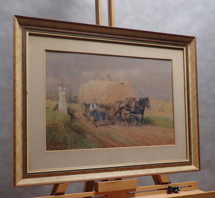 KOŇSKÝ POVOZ U ZVONIČKY - BERGHAUER /HORYNA/ BOHUMIL