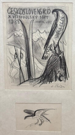 VŠESOKOLSKÝ SLET 1938 ZIMNÍ HRY - BOUDA CYRIL