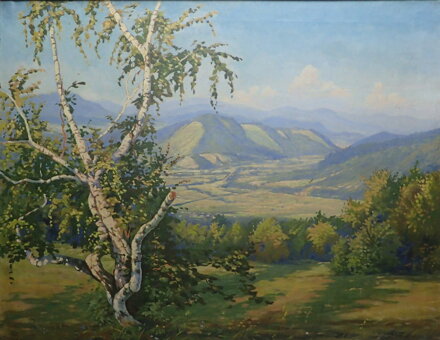 BŘÍZA V LETNÍ KRAJINĚ - SIGNOVÁN