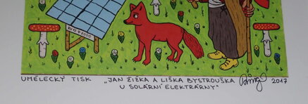 JAN ŽIŽKA A LIŠKA BYSTROUŠKA U SOLÁRNÍ ELEKTRÁRNY - ČECH RINGO FRANTIŠEK