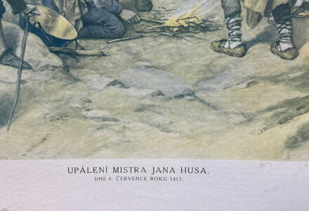 UPÁLENÍ MISTRA JANA HUSA - REPRODUKCE - ČERNÝ VĚNCESLAV
