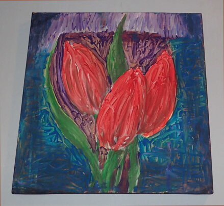 ČERVENÉ TULIPÁNY - NEZNÁMÝ AUTOR