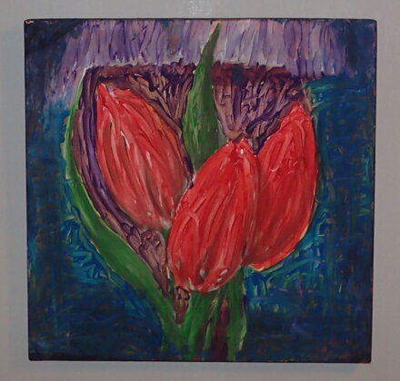 ČERVENÉ TULIPÁNY - NEZNÁMÝ AUTOR