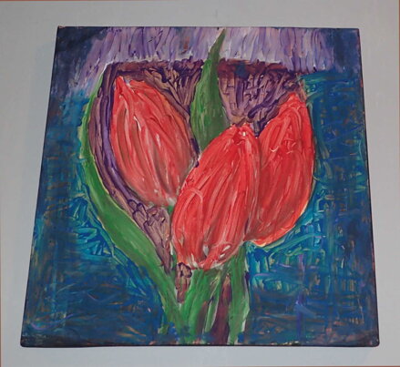 ČERVENÉ TULIPÁNY - NEZNÁMÝ AUTOR