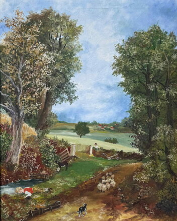 THE CORNFIELD KUKUŘIČNÉ POLE MALOVANÁ - REPRODUKCE OBRAZU - CONSTABLE JOHN