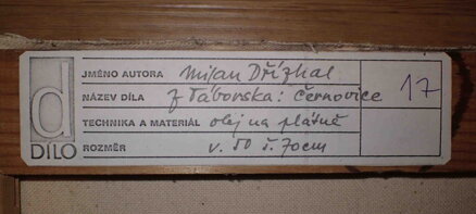 Z TÁBORSKA ČERNOVICE - DŘÍZHAL MILAN