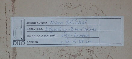 Z VYSOČINY ZIMNÍ NÁVES - DŘÍZHAL MILAN